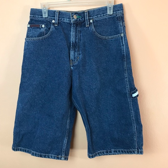 Tommy Hilfiger Other - Tommy Hilfiger Carpenter Denim Shorts Men 29 Vintage 90s Flag Tag